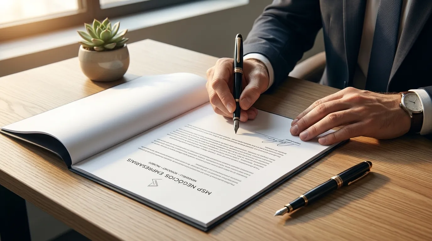 Assinatura de contrato para constituição de holding e proteção patrimonial